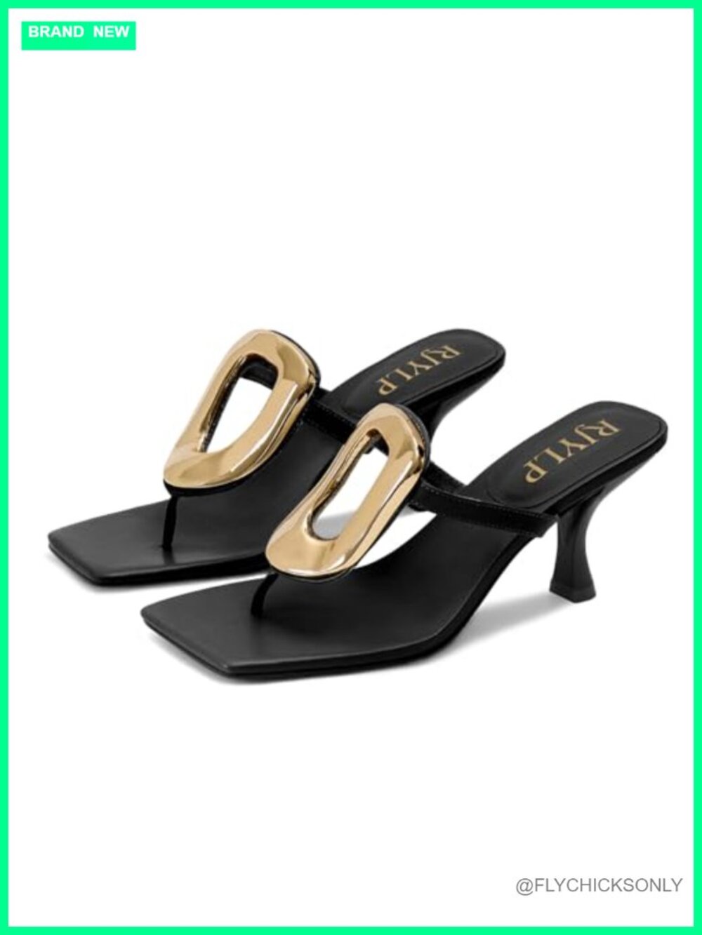 Metal Flip Flop Heels Kitten Heels Thong Sandals Slip On Dressy